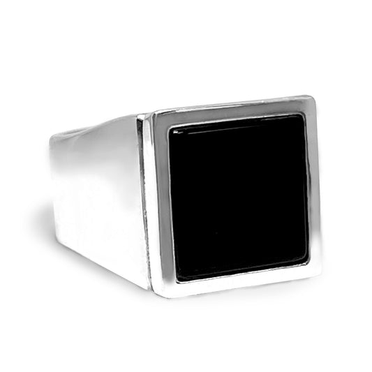 Square Onyx Signet Ring