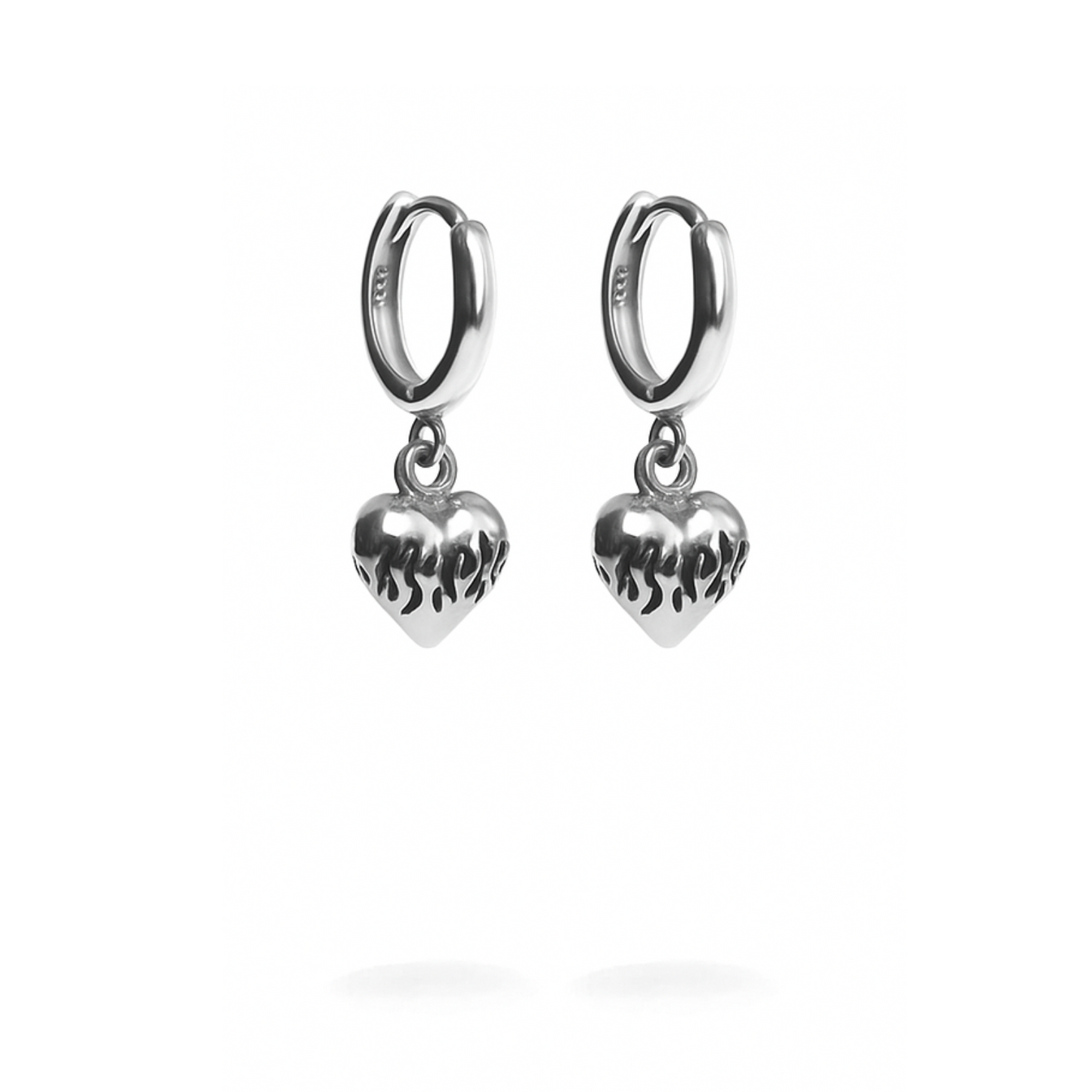 Flaming Heart Earrings