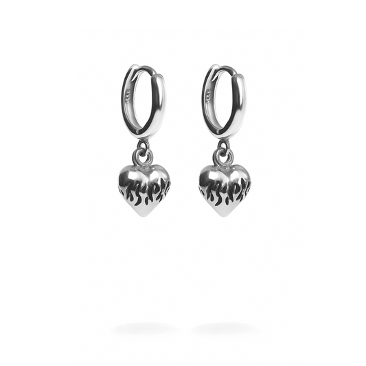Flaming Heart Earrings
