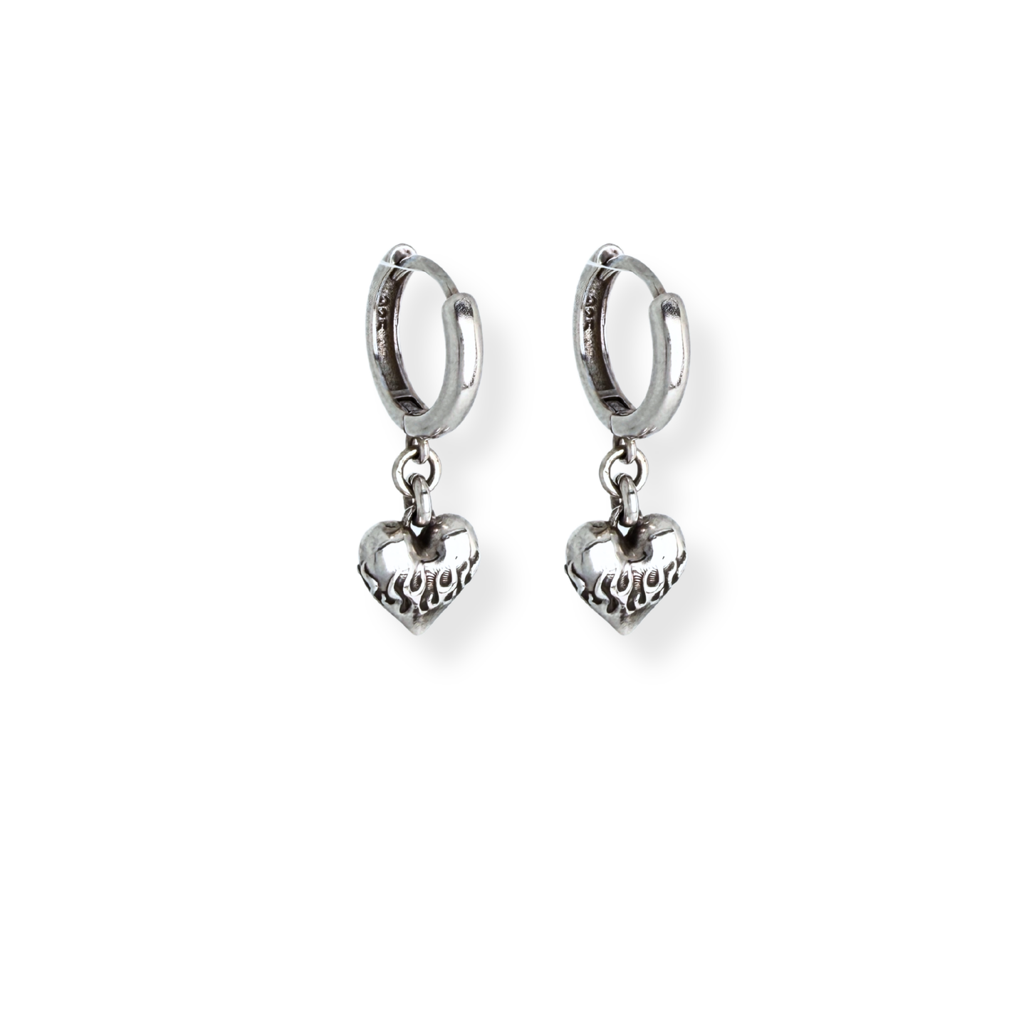 Flaming Heart Earrings