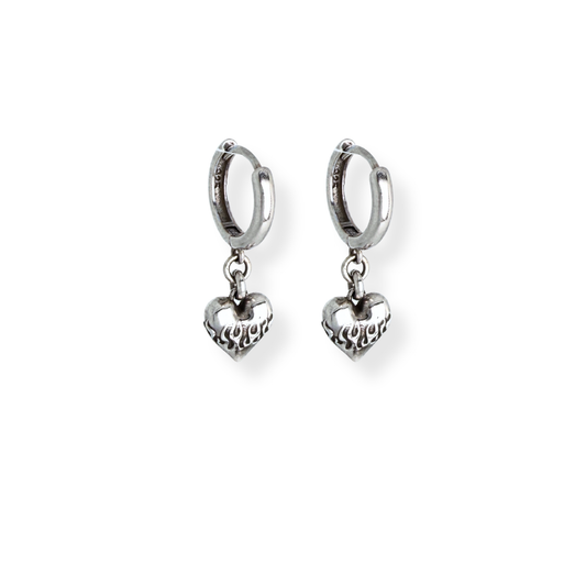 Flaming Heart Earrings