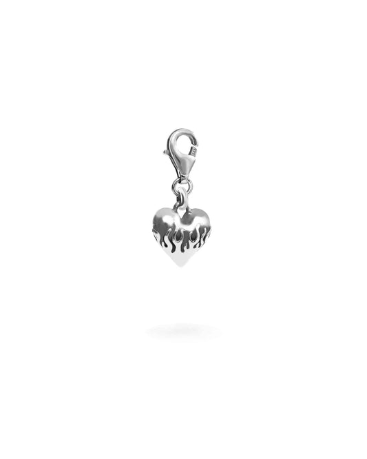 Flaming Heart Charm