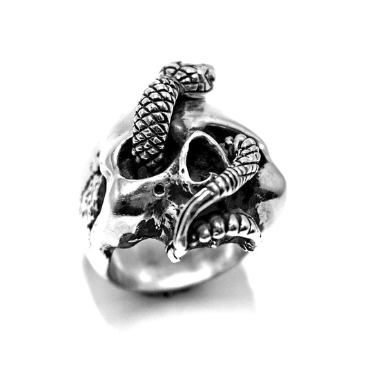 Big Skull & Snake Ring