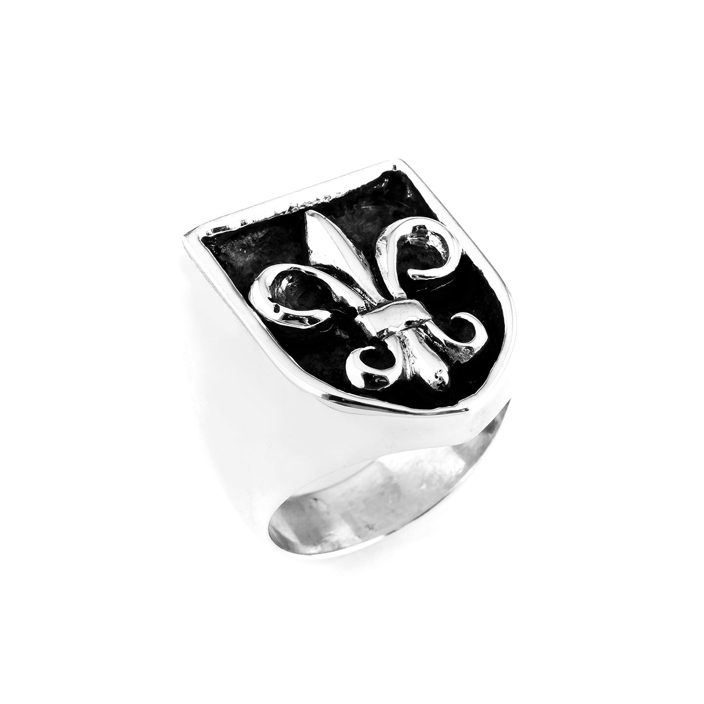 Fleur de Lis Shield Ring