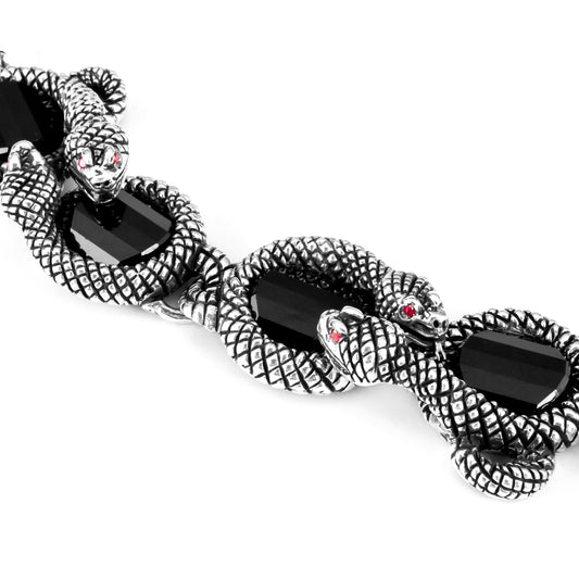 Serpent & Onyx Bracelet