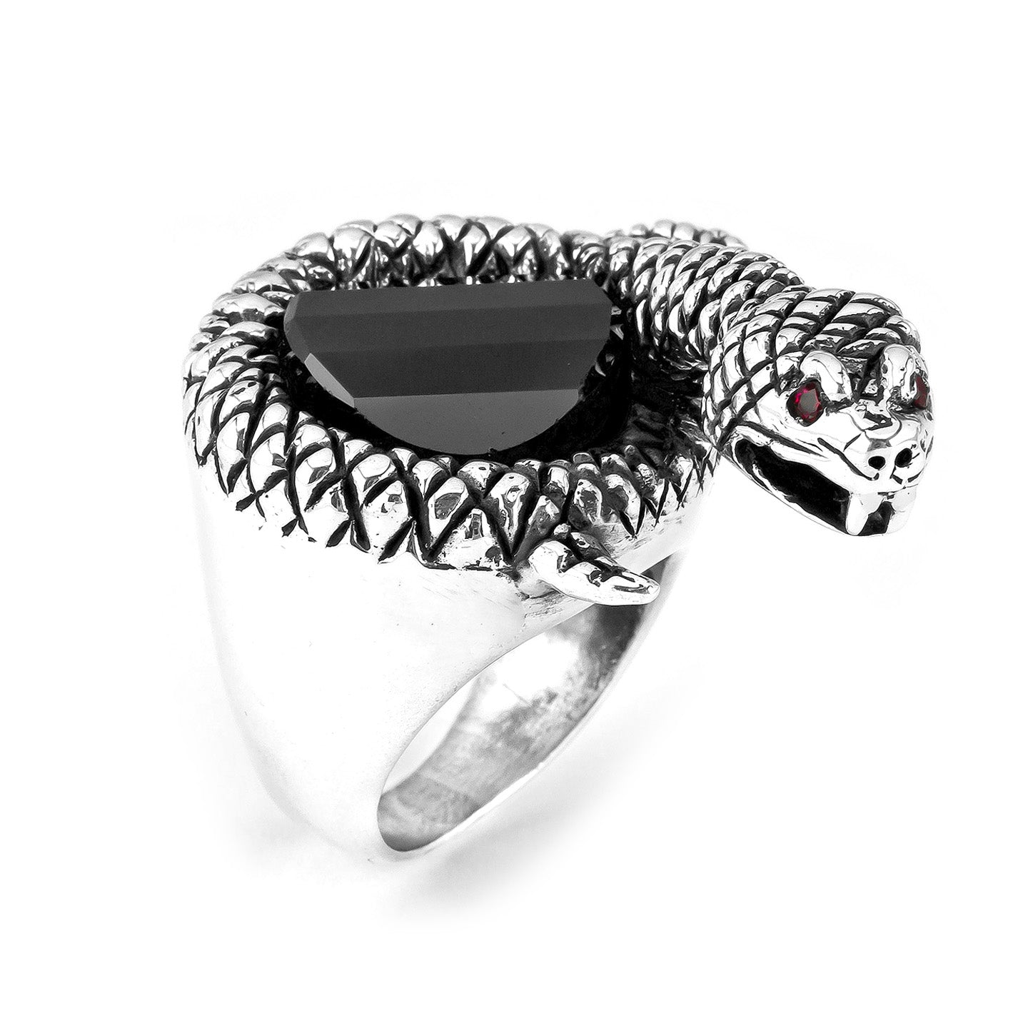 Serpent & Onyx Ring