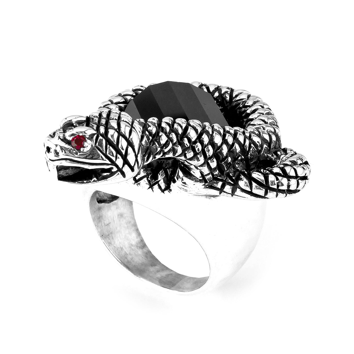 Serpent & Onyx Ring