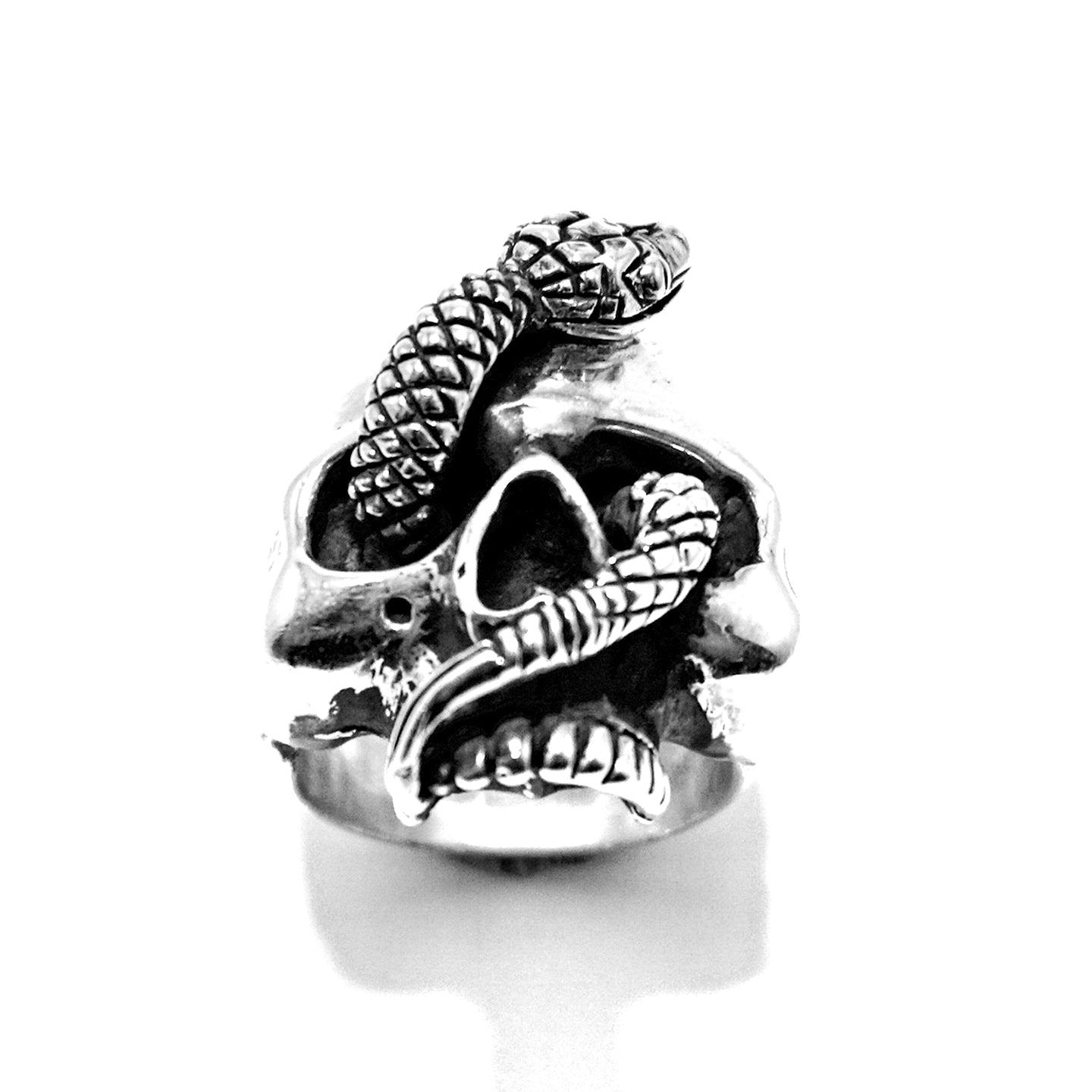 Big Skull & Snake Ring