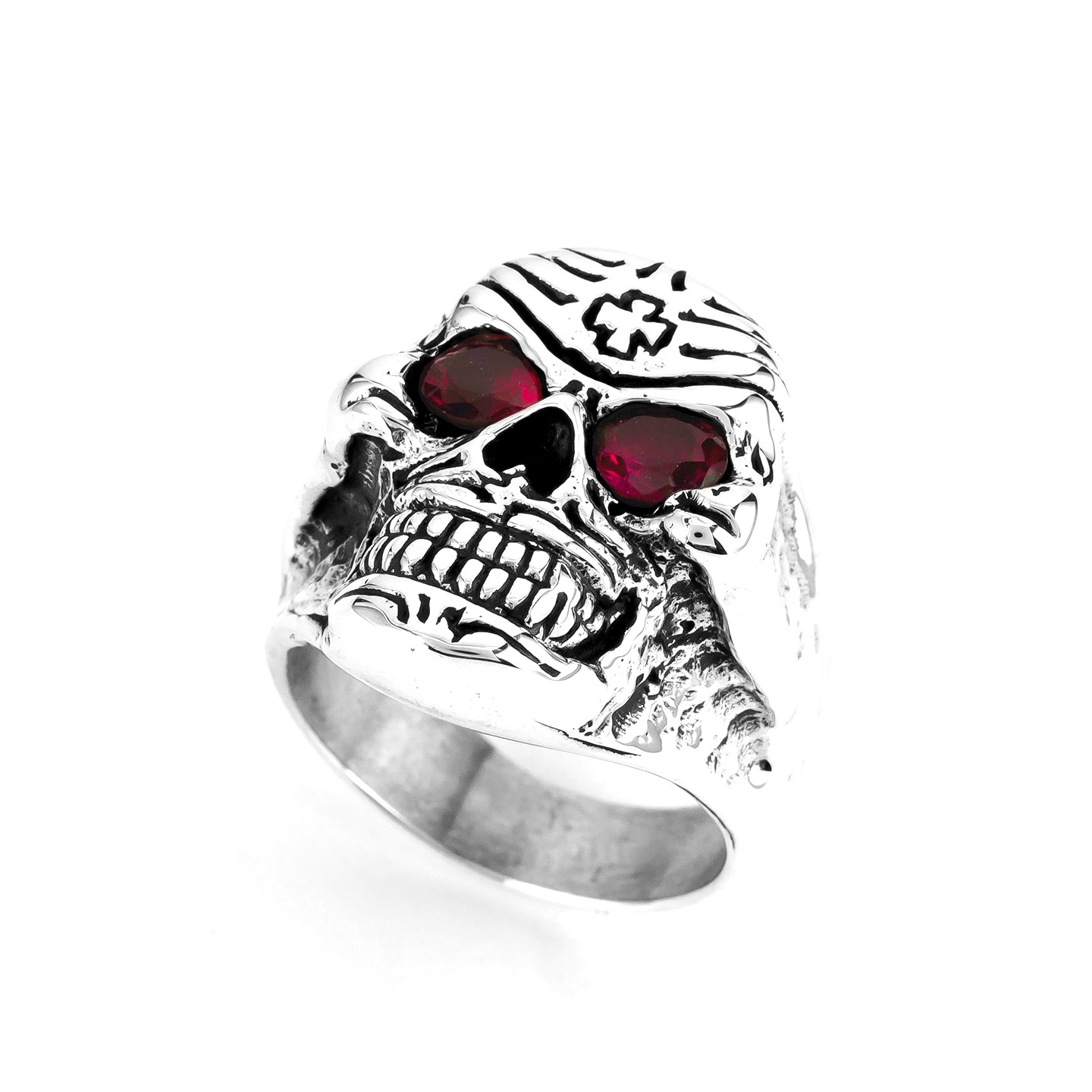 Calavera Stoned Eyes Ring