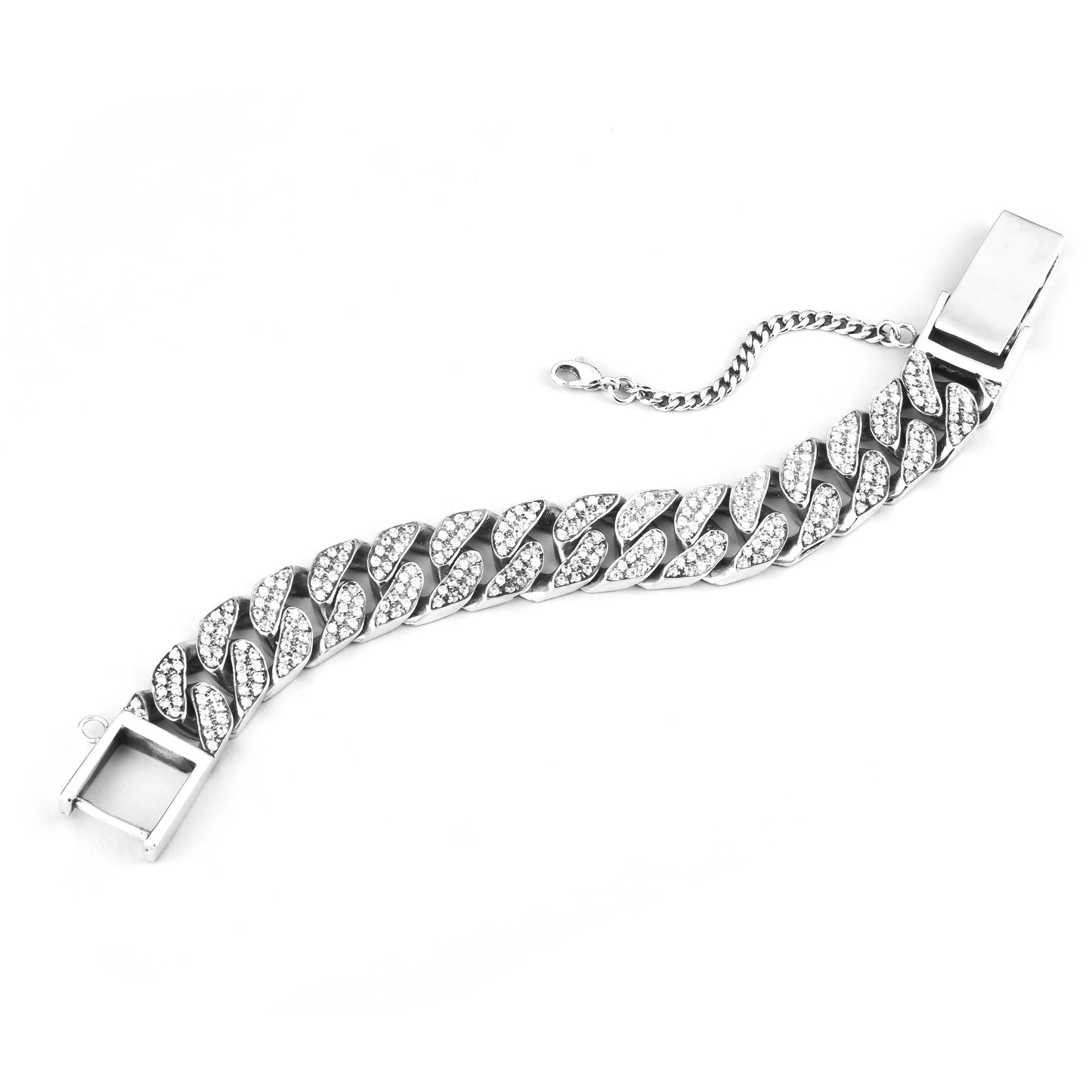 White Gold & Diamonds Link Bracelet