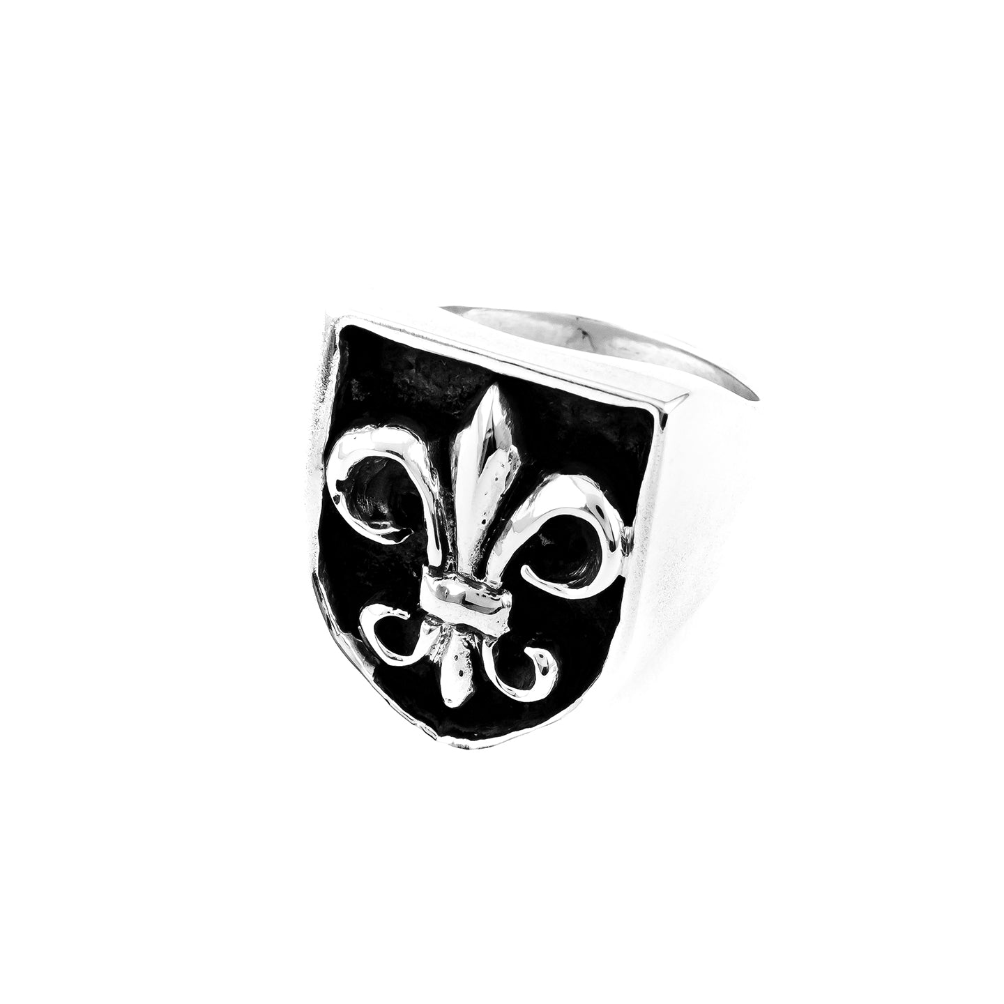 Fleur de Lis Shield Ring