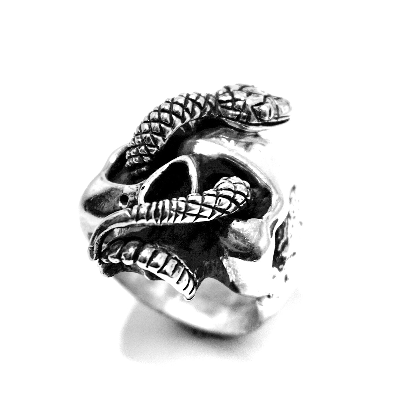 Big Skull & Snake Ring